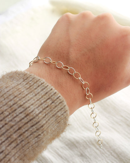 5.8mm mixed metal cable chain, M254