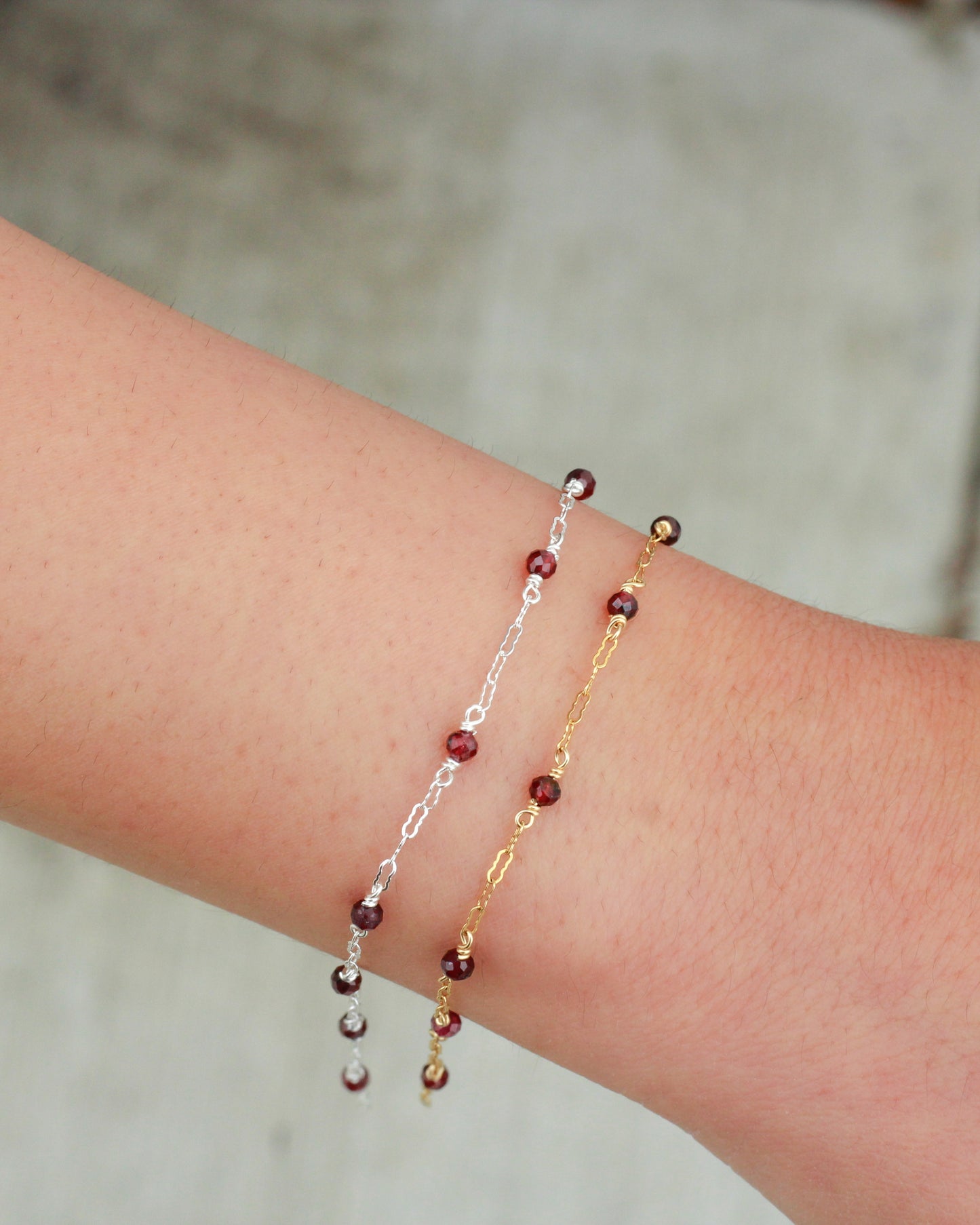 Genuine Red Garnet Chain, S96, G96