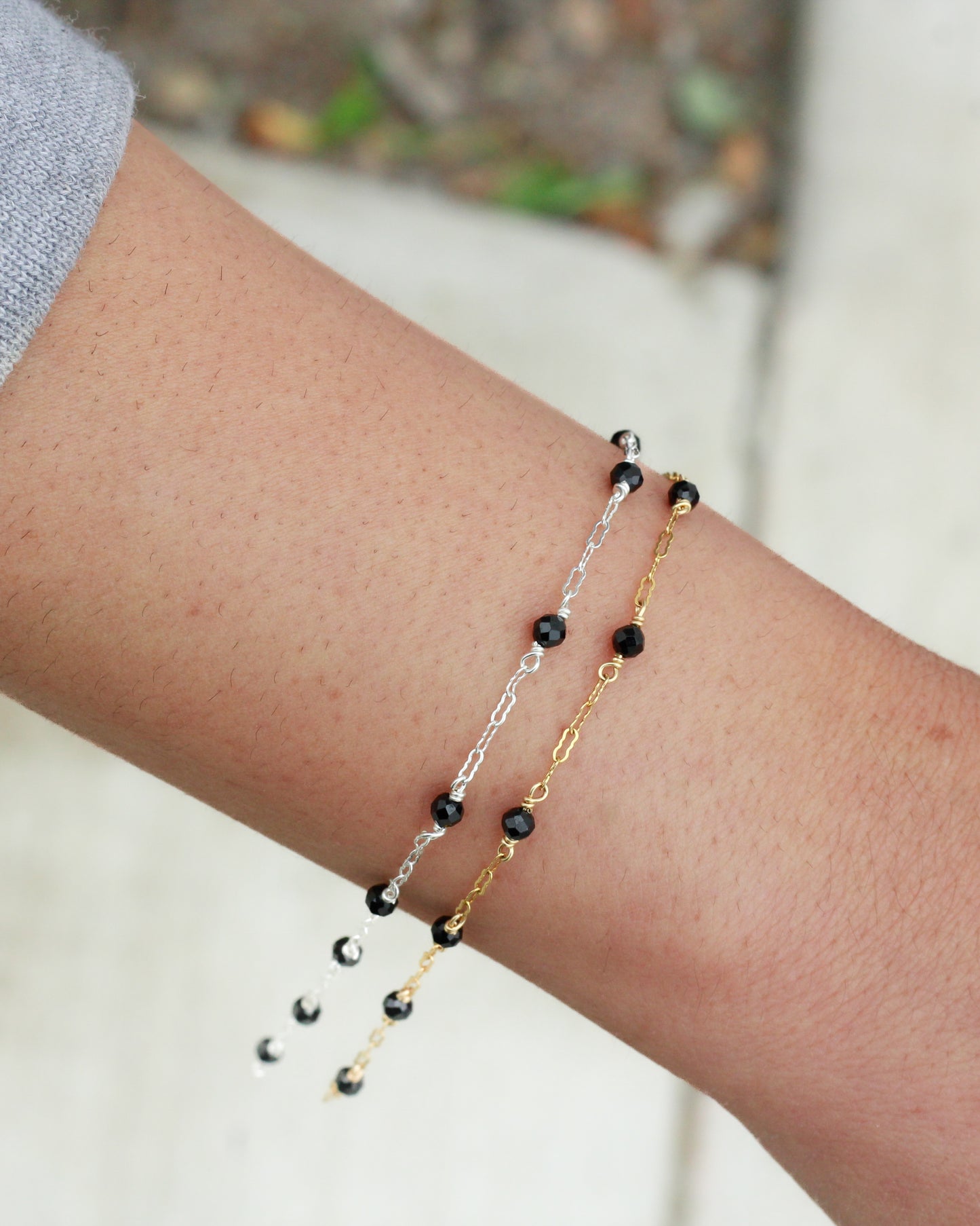 Genuine Black Onyx Chain, S97, G97