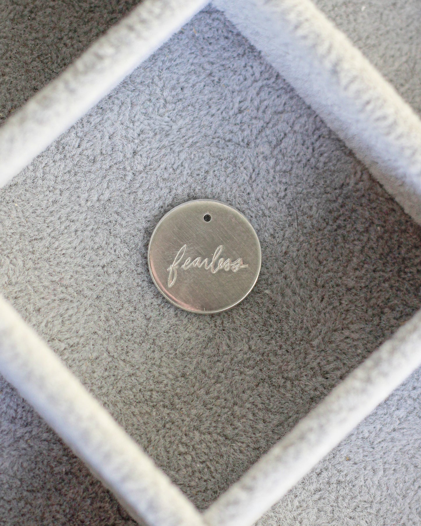 15.9mm Fearless Cursive Charm, CH191