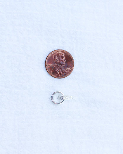 White CZ Interlocking Pave Circles Double Connector, CN166