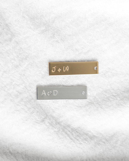 1"x6.4mm Custom Text Bar Charm, CH208