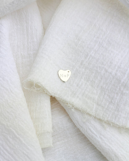10x11mm Custom Text Heart Charm, CH196