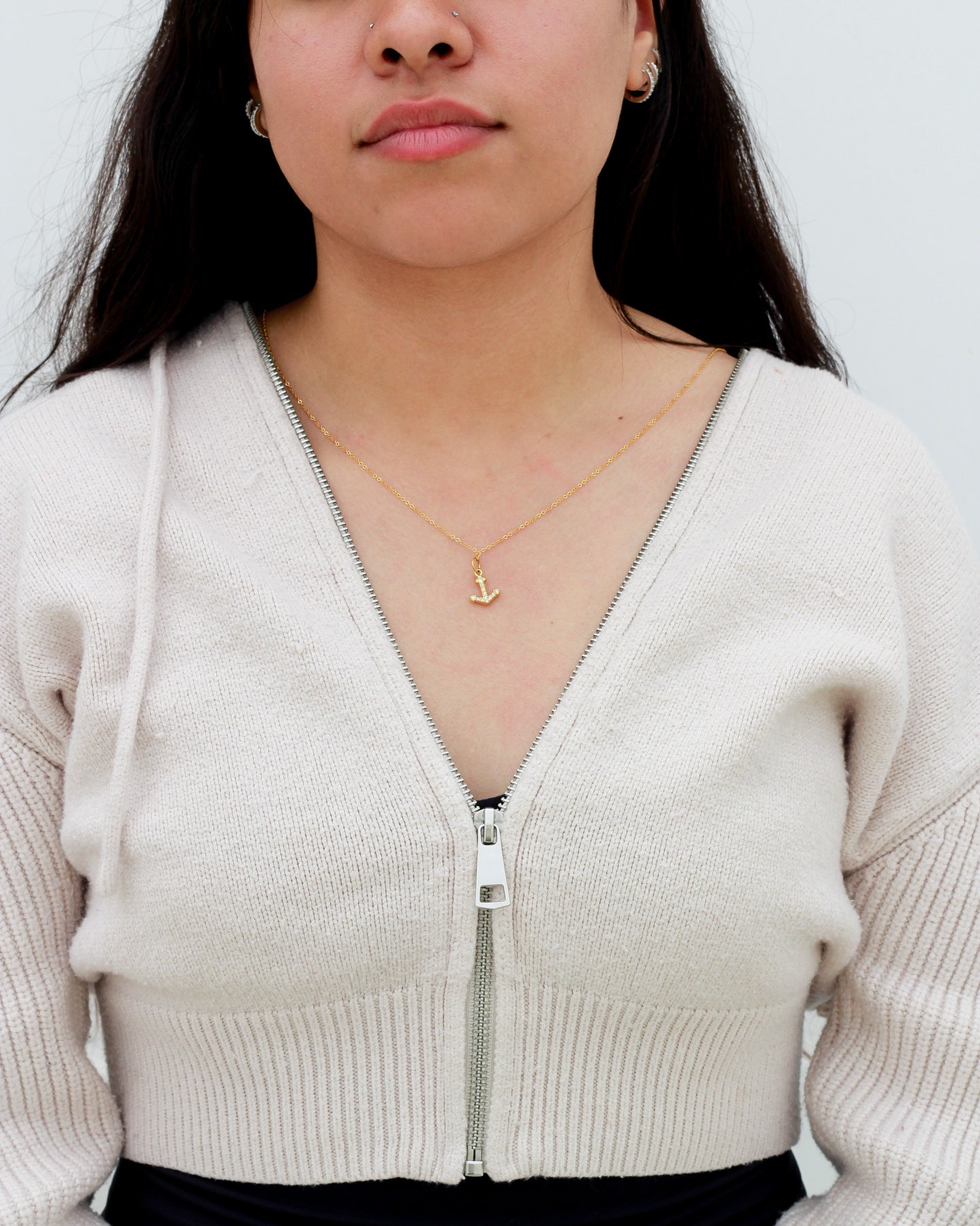 Anchor PVD Charm with CZ, CH338