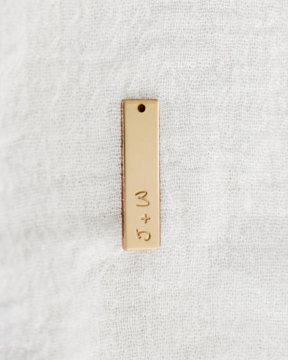 1"x6.4mm Custom Text Bar Charm, CH208