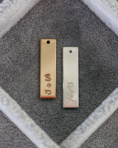 1"x6.4mm Custom Text Bar Charm, CH208