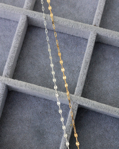 2.2mm Sunburst Paperclip Chain, S105, G105