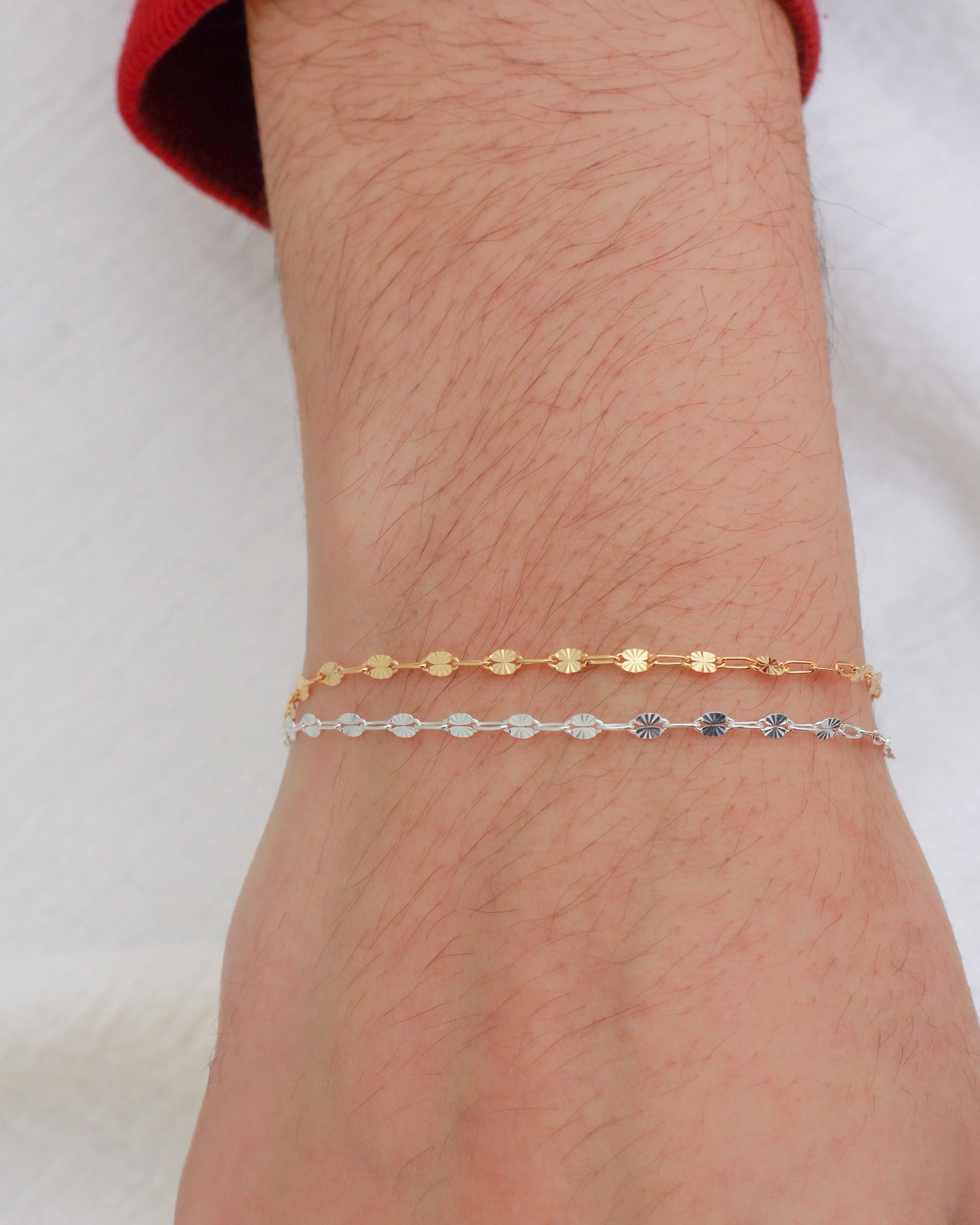 2.2mm Sunburst Paperclip Chain, S105, G105