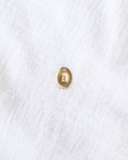 10x7mm Letter Oval Charm, CH244