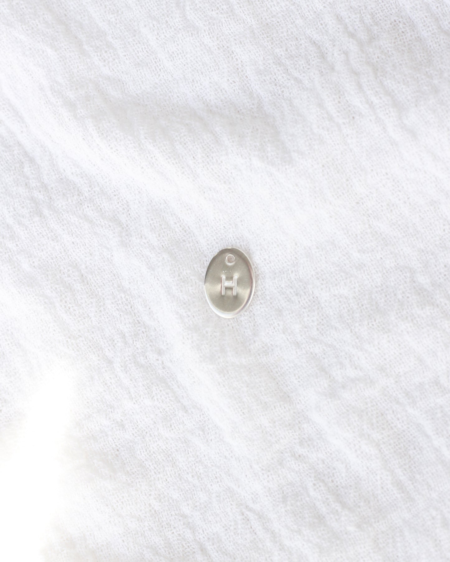 10x7mm Letter Oval Charm, CH244