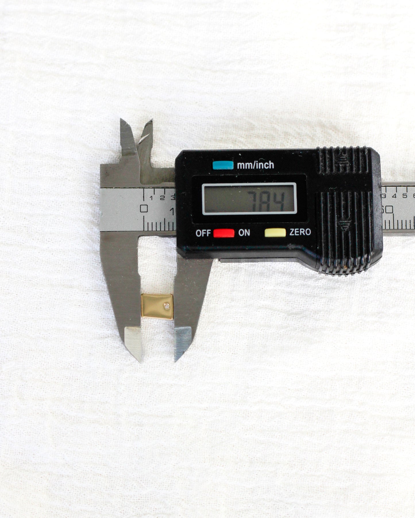 8x6mm Organic Rectangle Blank with One Hole, B55