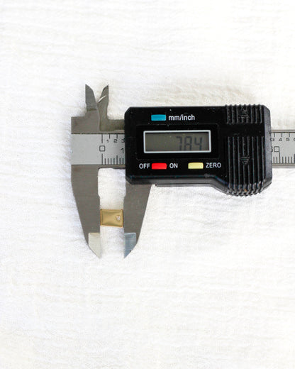 8x6mm Organic Rectangle Blank with One Hole, B55