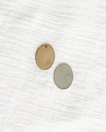 18x13mm Letter Oval Charm, CH209
