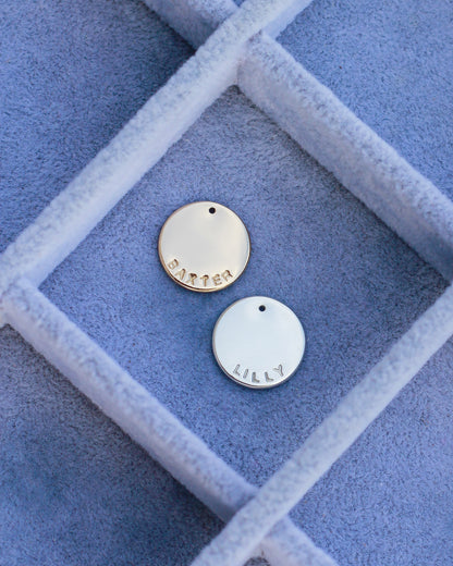 12.7mm Custom Text Circle Charm, CH197