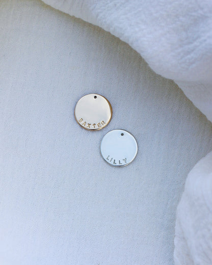 12.7mm Custom Text Circle Charm, CH197
