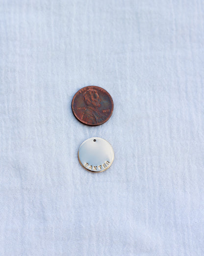 12.7mm Custom Text Circle Charm, CH197