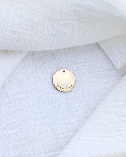 12.7mm Custom Text Circle Charm, CH197