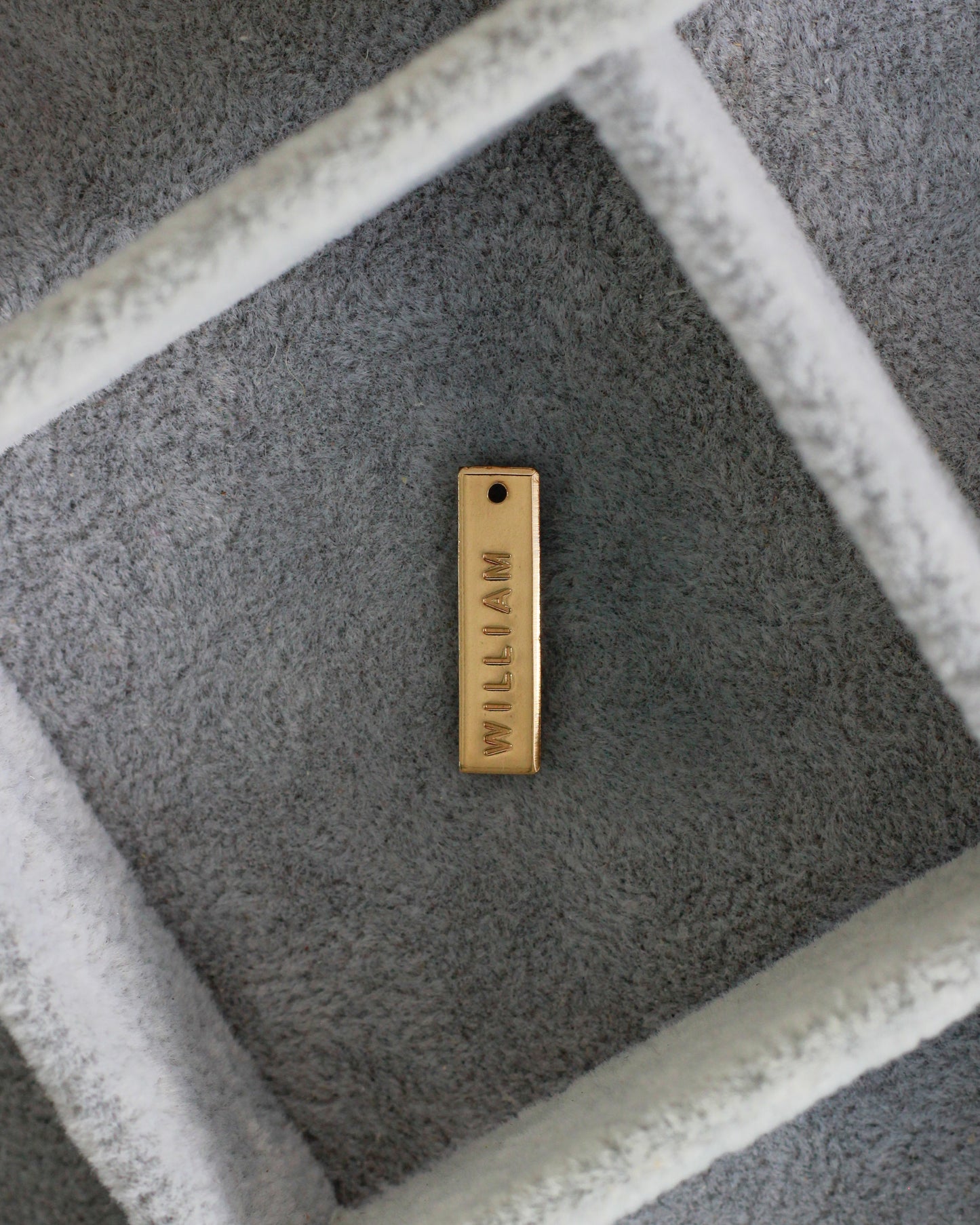 .75x5mm Custom Text Bar Charm, CH202