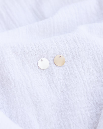 8mm Circle Disc Blank with One Hole, B74