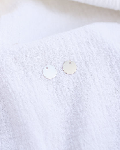 8mm Circle Disc Blank with One Hole, B74
