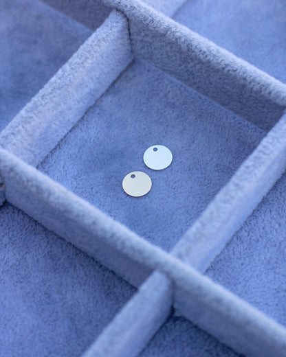 8mm Circle Disc Blank with One Hole, B74