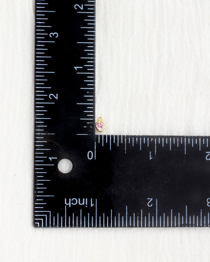 4mm Heart Shaped Birthstone Charm, CH272