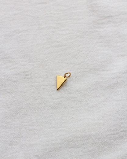 13mm Pizza PVD Charm with Zircon and Rhinestones, CH412