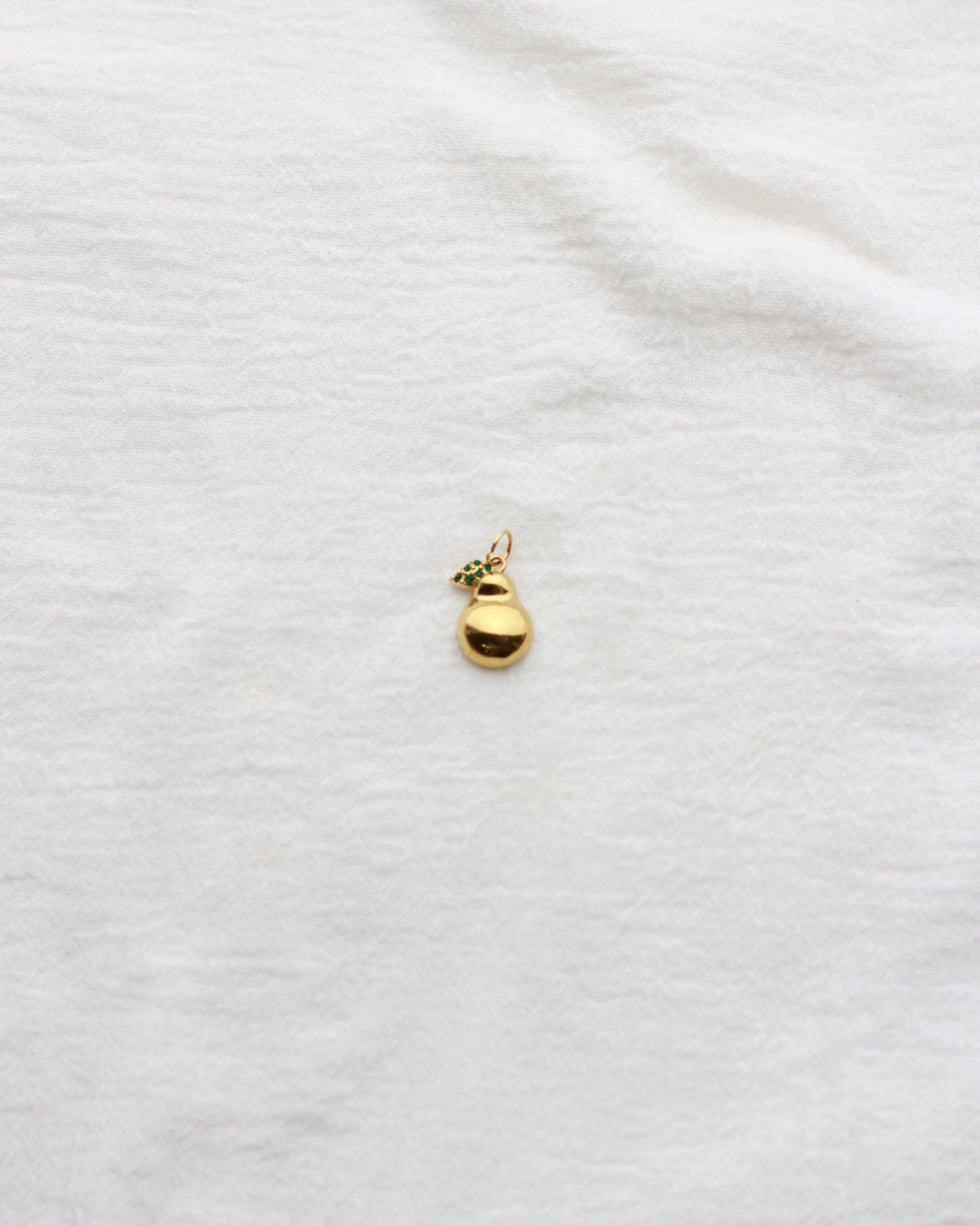18mm Pear PVD Charm with Rhinestones, CH413