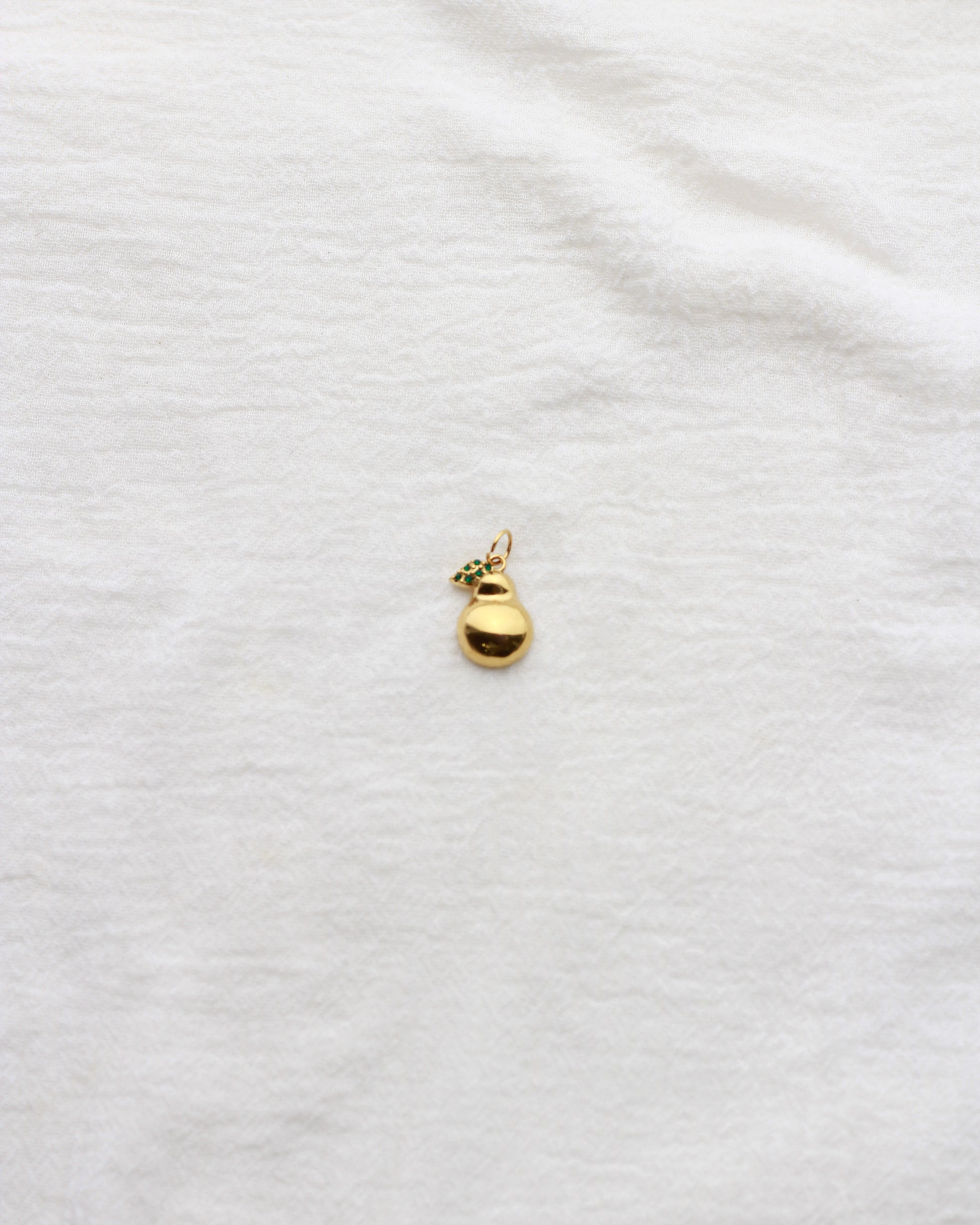 18mm Pear PVD Charm with Rhinestones, CH413