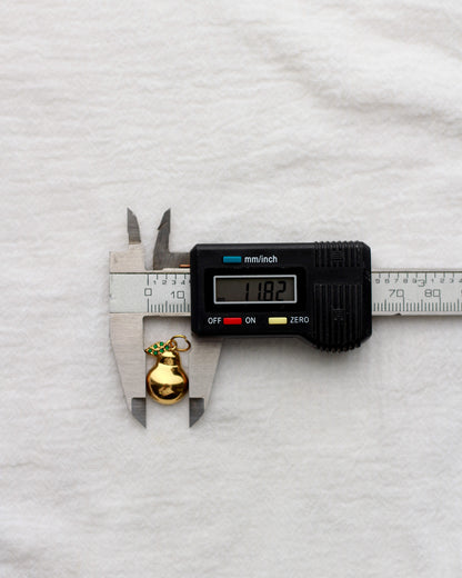 18mm Pear PVD Charm with Rhinestones, CH413