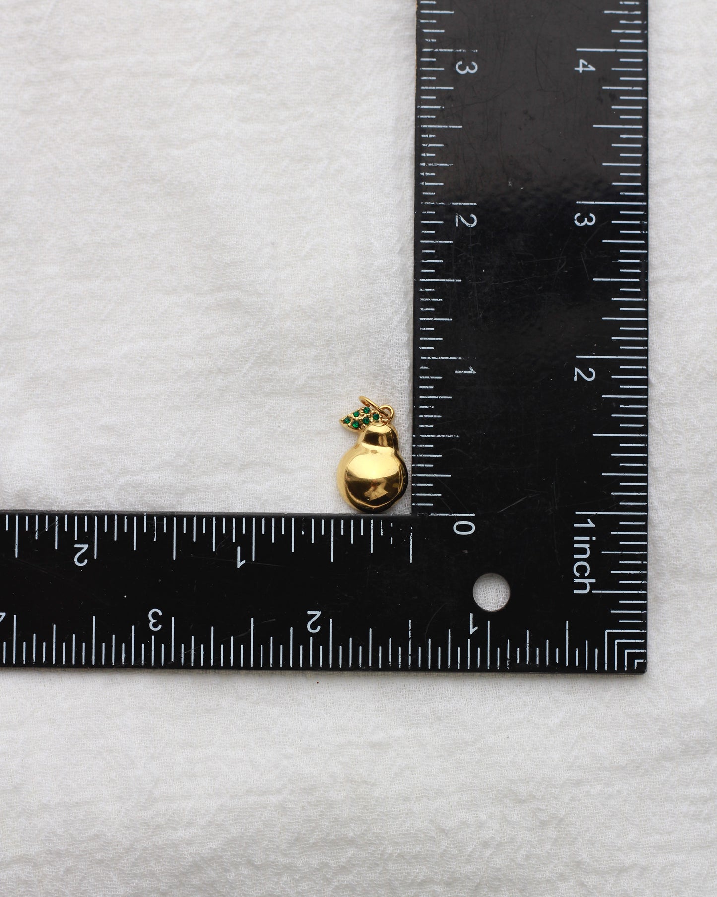 18mm Pear PVD Charm with Rhinestones, CH413
