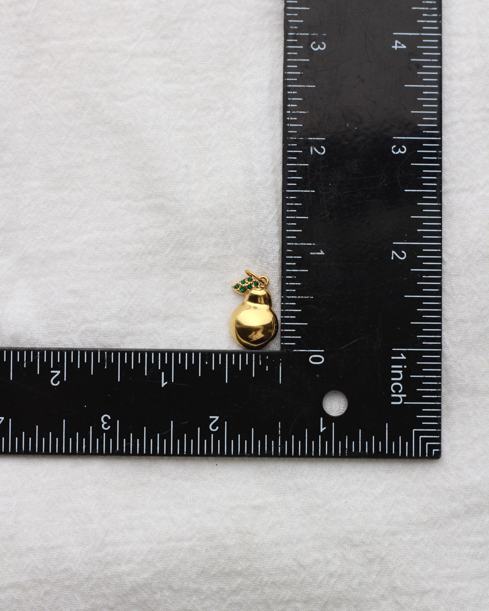 18mm Pear PVD Charm with Rhinestones, CH413