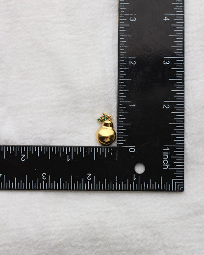 18mm Pear PVD Charm with Rhinestones, CH413