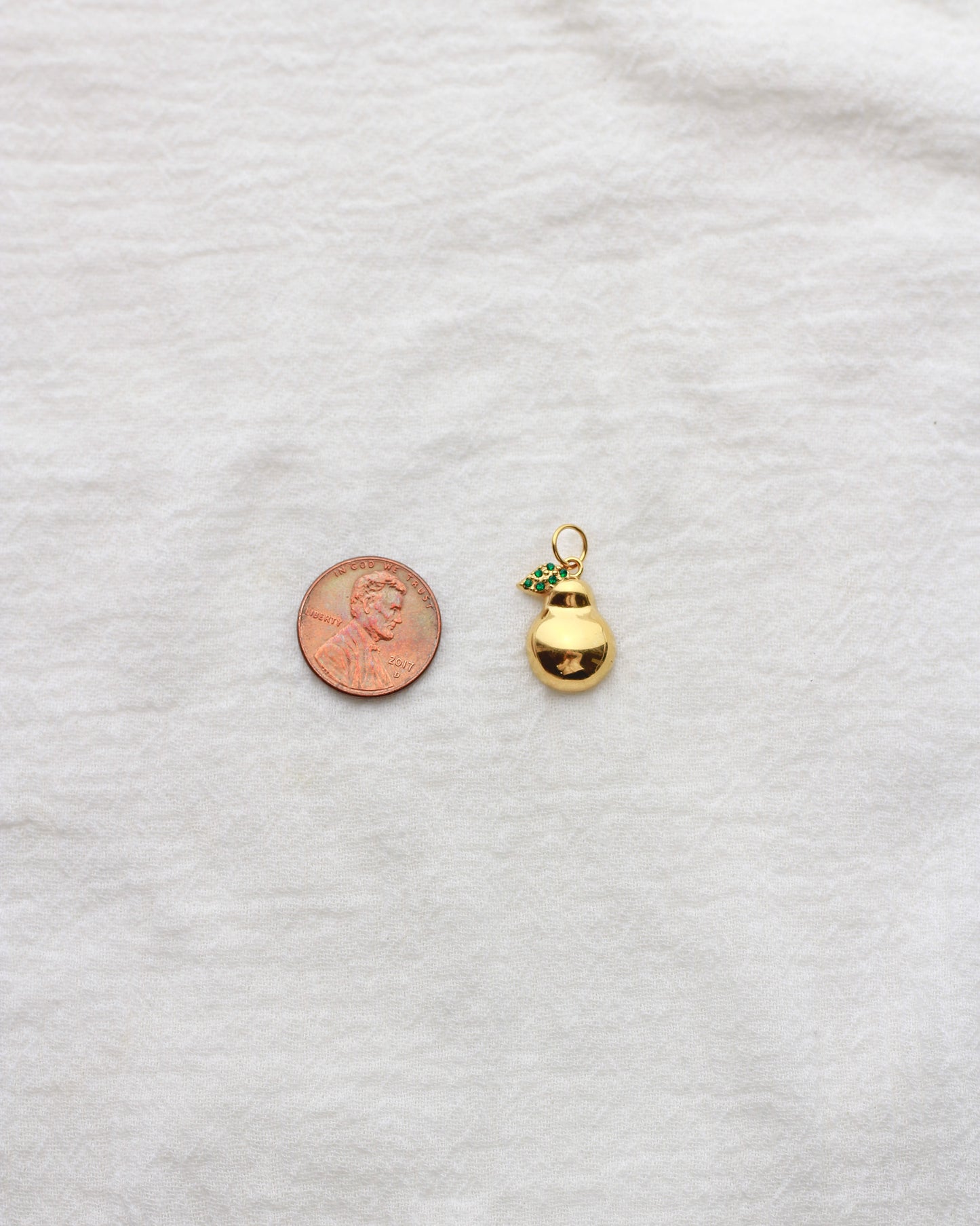 18mm Pear PVD Charm with Rhinestones, CH413