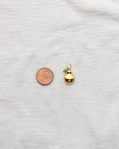 18mm Pear PVD Charm with Rhinestones, CH413