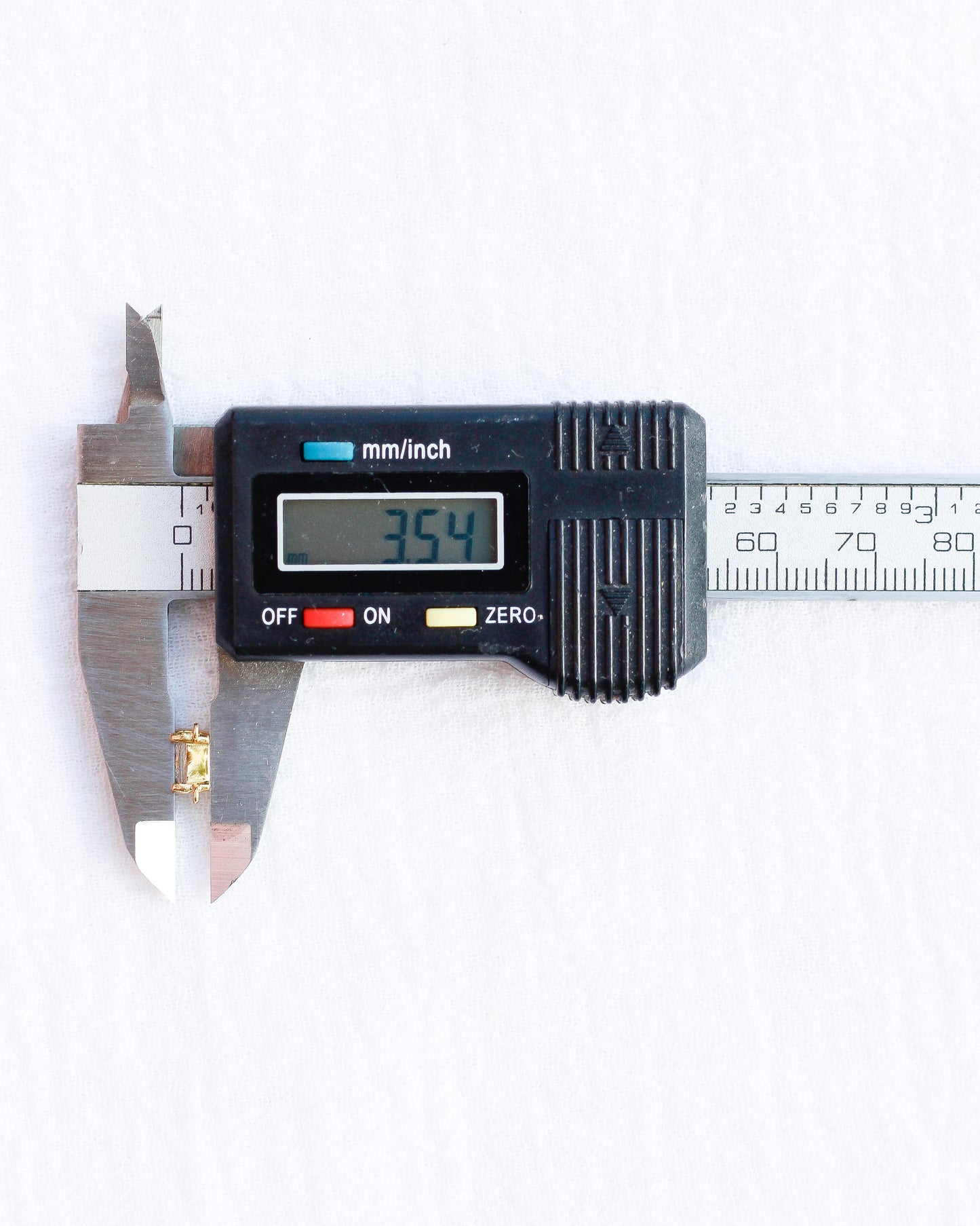 CZ Square Princess Cut Solitaire Connector, CN220