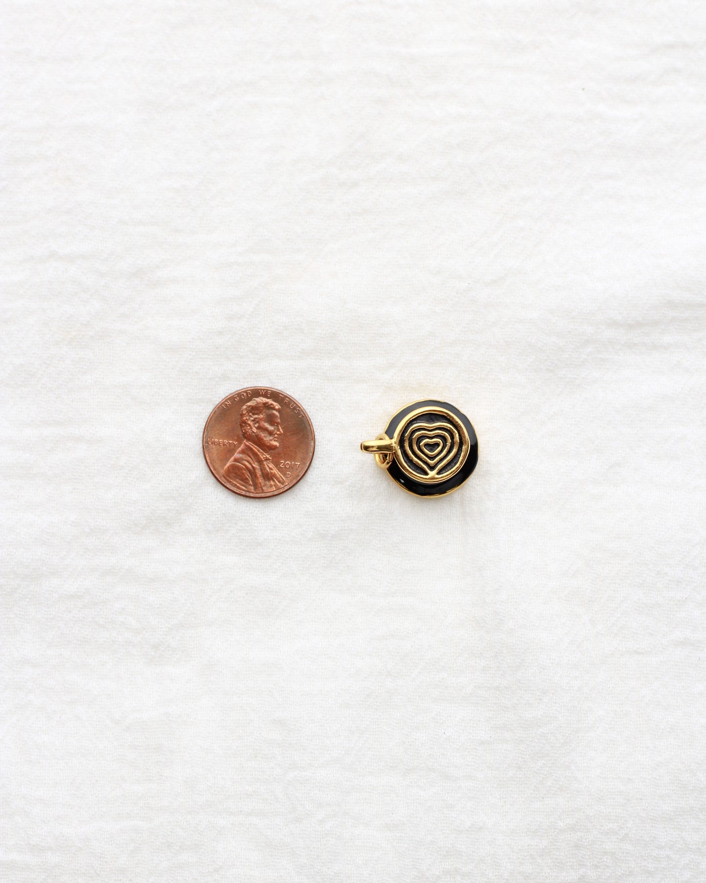 Latte Heart Coffee Cup PVD Charm, CH418
