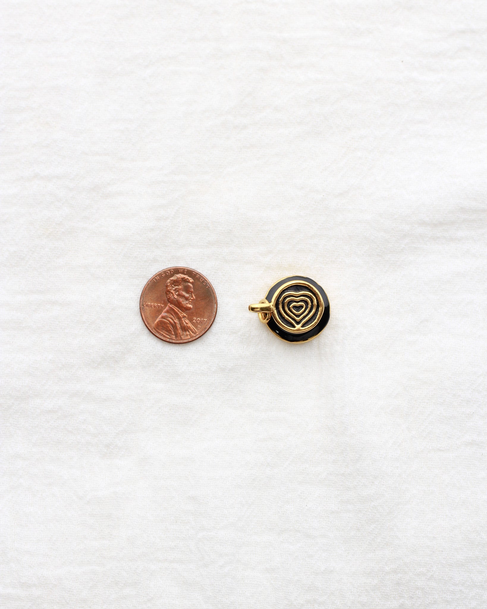 Latte Heart Coffee Cup PVD Charm, CH418