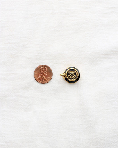 Latte Heart Coffee Cup PVD Charm, CH418