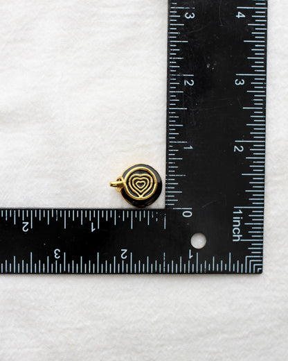 Latte Heart Coffee Cup PVD Charm, CH418