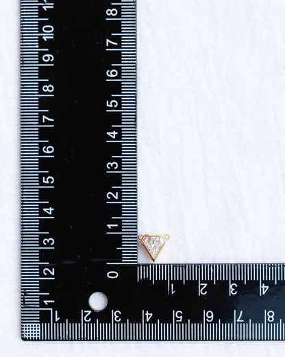 White CZ Bezel Diamond Connector, CN218