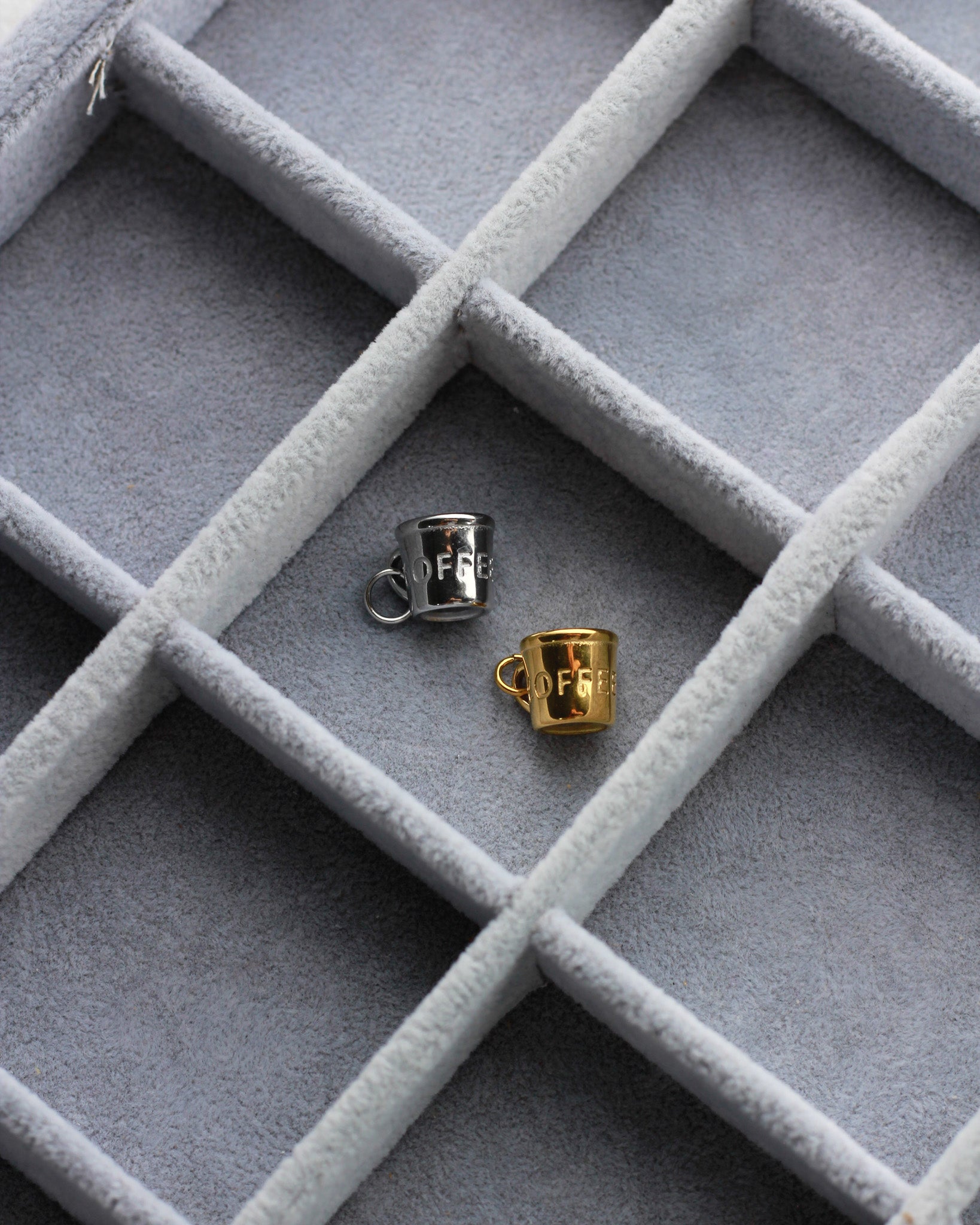 15mm Coffee Mug PVD / Stainless Steel Charm, CH419