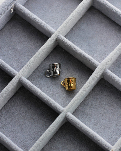 15mm Coffee Mug PVD / Stainless Steel Charm, CH419
