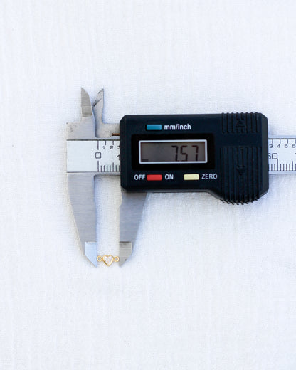 3mm Horizontal Heart Bezel Connector, CN336