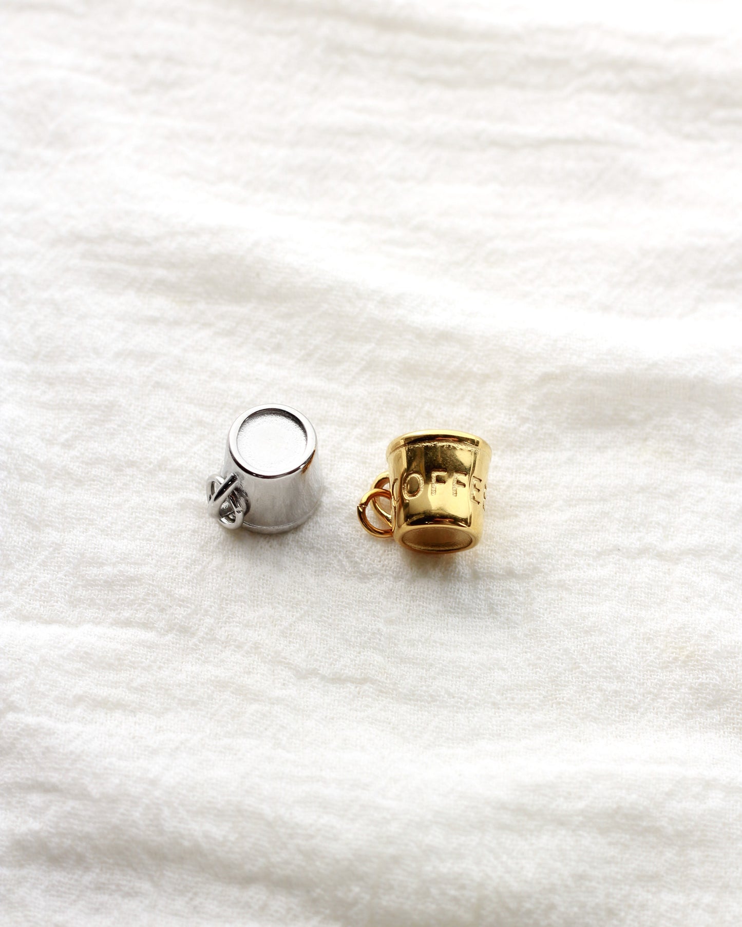 15mm Coffee Mug PVD / Stainless Steel Charm, CH419