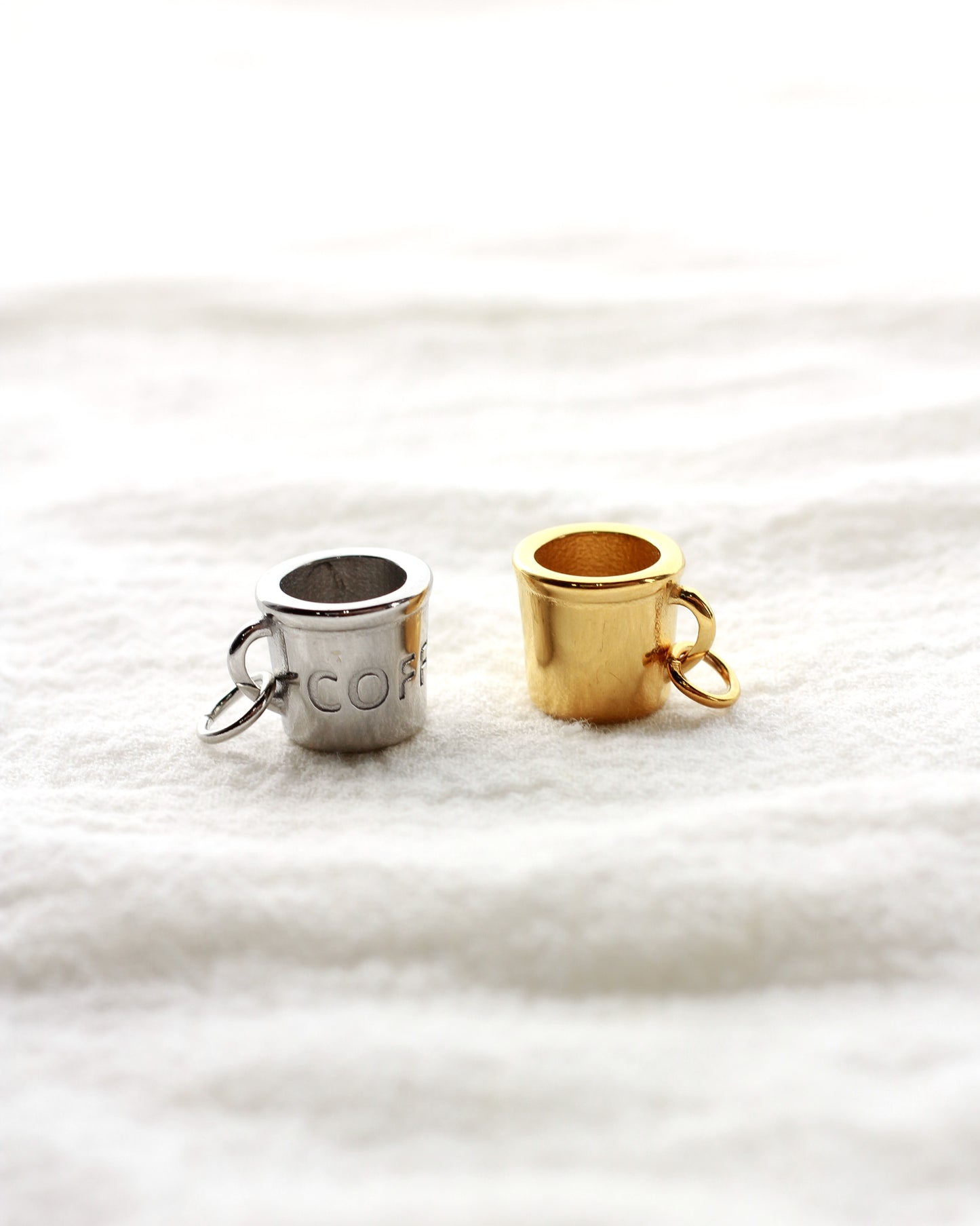 15mm Coffee Mug PVD / Stainless Steel Charm, CH419