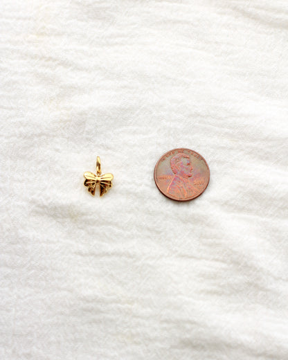 9mm Mini Bow PVD Charm, CH421
