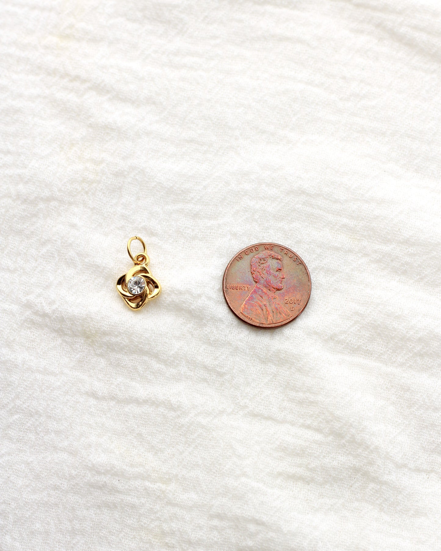 13mm Knot with Zircon PVD Charm, CH420