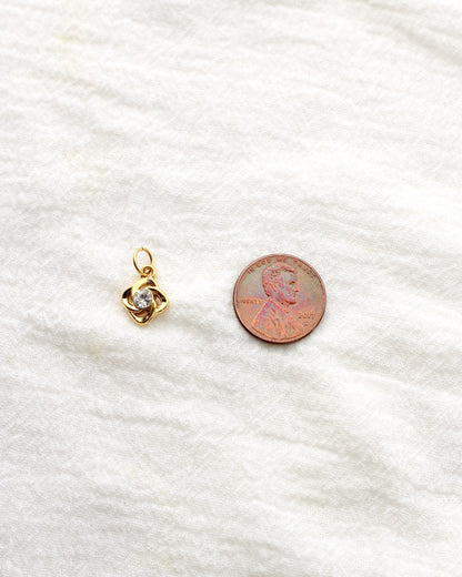 13mm Knot with Zircon PVD Charm, CH420
