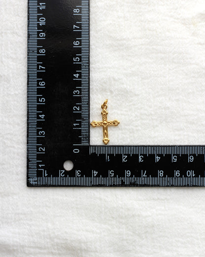 25mm Flared Edge Cross PVD Charm, CH424